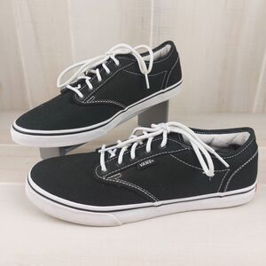 Vans Women’s 9 Off The Wall Skateboard Lace Up Low Sneakers Black TC9R